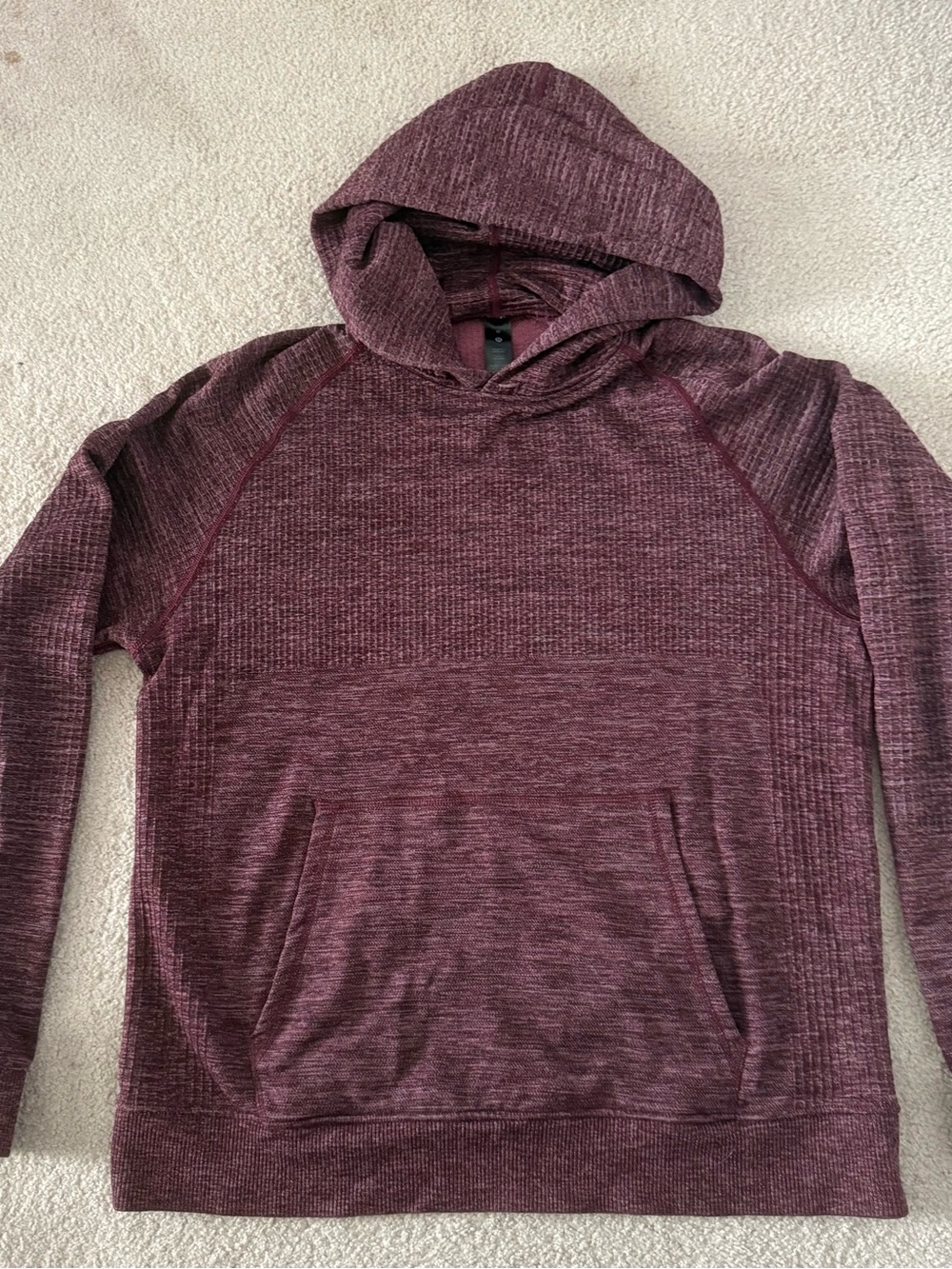 lululemon athletica Men's Burgundy Hooded Pullover Size Medium - Msmnts in Pics
